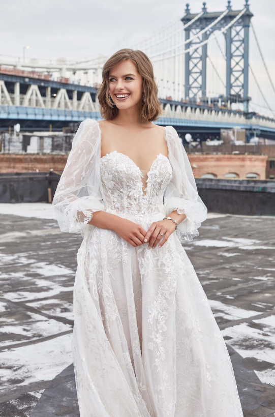 Vestido de novia con mangas desmontables - Allure Bridals 2026