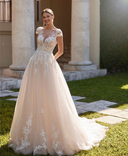 Vestido de novia corte princesa - Rosa Clará 2026